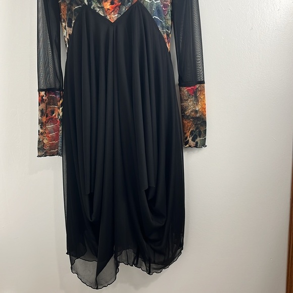 Joseph Ribkoff Black Goth-Style Sheer Dress - Picture 2 of 12